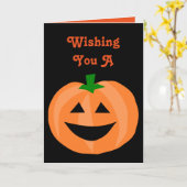 Carte Happy Halloween (Fleur jaune)