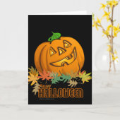 Carte Happy Halloween (Fleur jaune)