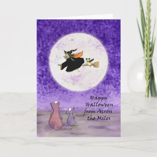 Carte Happy Halloween, Across Miles, Comical Witch (Devant)