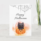 Carte Happy Halloween Card - Conception Éffrayante (Devant)