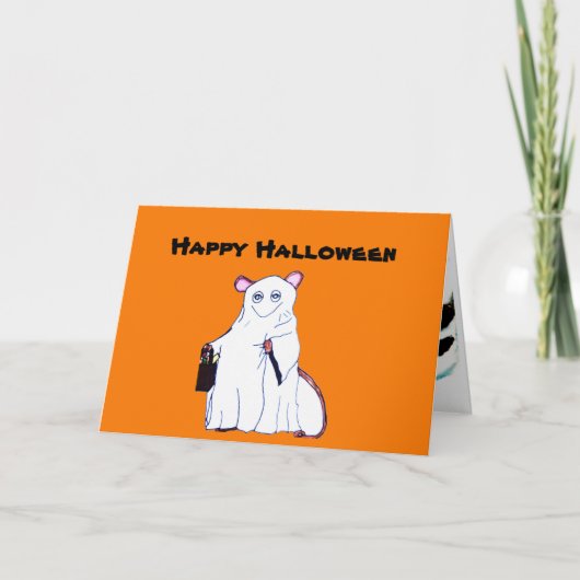 Carte HAPPY HALLOWEEN -**Carte de voeux pliée (Devant)