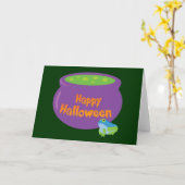 Carte Happy Halloween Cauldron (Fleur jaune)