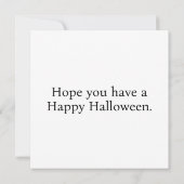 Carte Happy Halloween Chat chauve Noir (Dos)