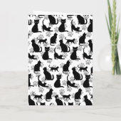 Carte Happy Halloween Chat noir personnalisable (Dos)