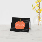 Carte Happy Halloween Citrouille et tripes (Fleur jaune)