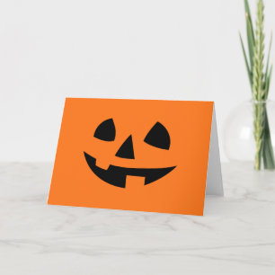 Carte Happy Halloween citrouille isolé drôle icône de so