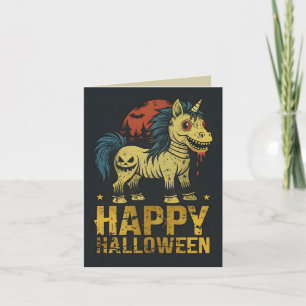 Carte Happy Halloween Déplaisant Unicorn