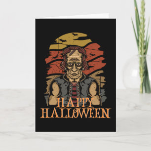 Carte Happy Halloween drôle caractère Déplaisant