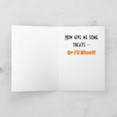 Carte Happy Halloween drôle Costume de chat Humour (Intérieur)