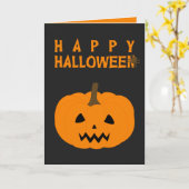 Carte Happy Halloween et Pumkin on Black (Fleur jaune)
