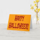 Carte Happy Halloween Gore Texte (Fleur jaune)