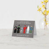 Carte Happy Halloween Grandson Away à l'université (Fleur jaune)