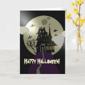 Carte Happy Halloween Haunted House (Fleur jaune)