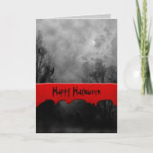 Carte Happy Halloween Haunted Sky Custom Card (Devant)