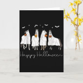 Carte Happy Halloween Horse Ghost 2025 (Fleur jaune)