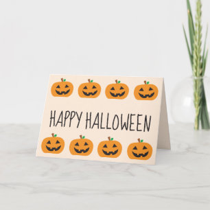 Carte Happy Halloween Jack-o'-lantern