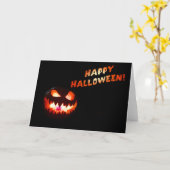 Carte HAPPY HALLOWEEN - Jack-O-Lantern (Fleur jaune)