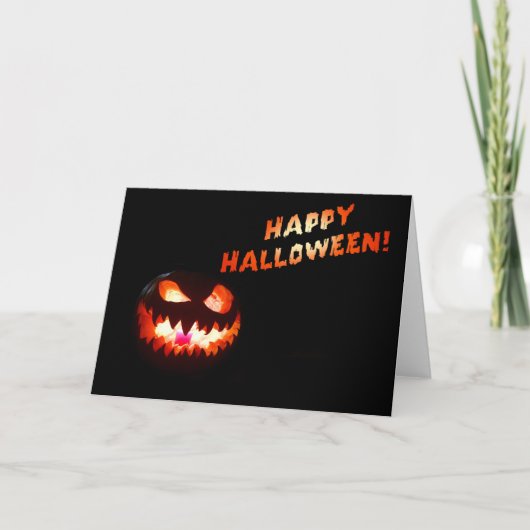 Carte HAPPY HALLOWEEN - Jack-O-Lantern (Devant)