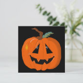 Carte Happy Halloween Jack-o'-lantern Illustration Art (Debout devant)