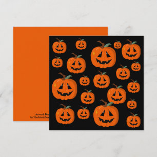 Carte Happy Halloween Jack-o'-lantern Illustration Art