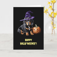Happy Halloween mignonette Dachshund avec Grinning