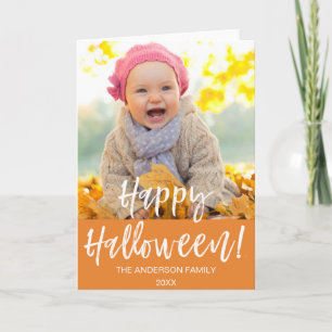 Carte Happy Halloween Modern Halloween Photo Card