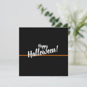 Carte Happy Halloween moderne chic Black Party Invitatio (Debout devant)