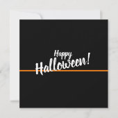 Carte Happy Halloween moderne chic Black Party Invitatio (Devant)