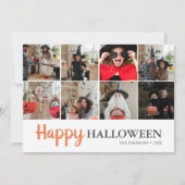 Carte Happy Halloween Photo Collage Moderne (Devant)