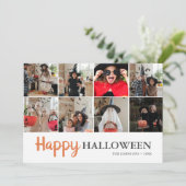 Carte Happy Halloween Photo Collage Moderne (Debout devant)