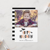 Carte Happy Halloween Photo de famille (Devant/Arrière en situation)