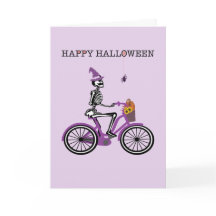 Happy Halloween Skeleton équitation vélo