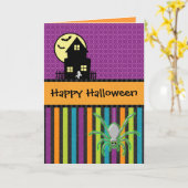 Carte Happy Halloween style de album (Fleur jaune)