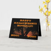 Carte Happy Halloween Tree Greeting Card (Fleur jaune)