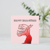 Carte Happy Halloween with the laughing demon (Debout devant)