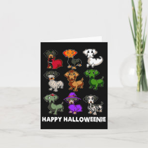 Carte Happy Halloweenie Dachshund Dachshund Halloween Gi