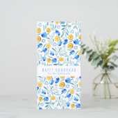 Carte Happy Hanoukka Driedel Watercolor sans arbre (Debout devant)