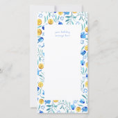 Carte Happy Hanoukka Driedel Watercolor sans arbre (Dos)