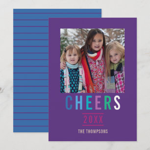 Carte Happy Happy Holidays Photo de bienvenue familiale