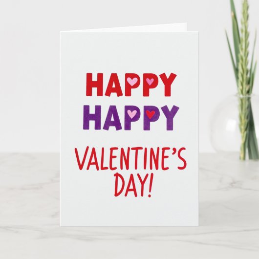 Carte Happy Happy Valentines Day Card (Devant)
