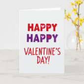 Carte Happy Happy Valentines Day Card (Fleur jaune)