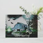 Carte *~* Happy Hauny Skulls HALLOWEEN CARD (Debout devant)