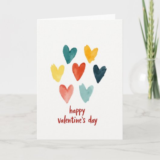 Carte Happy Hearts Valentines Day Card (Devant)