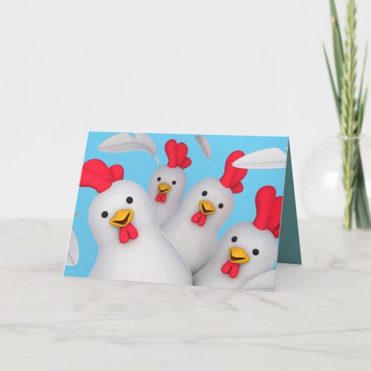 Carte Happy hen clipart (Devant)