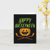 Carte Happy Hockeyween Ice Hockey Halloween Costume Men (Fleur jaune)