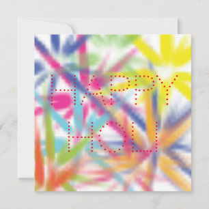 Carte Happy Holi, festival des couleurs, holi hai