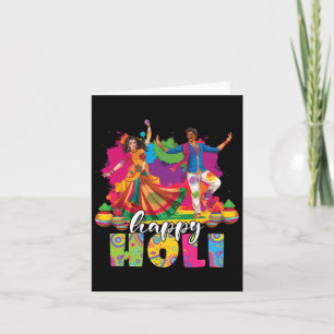 Carte Happy Holi Indian Dancing Spring Holi Festival De