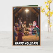 Carte Happy Holiday atheist (Fleur jaune)