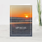 Carte Happy Holiday Sunset Beach Photo (Devant)