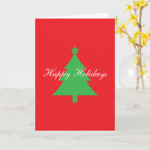 Carte Happy Holidays Bright Red Christmas New Year (Fleur jaune)